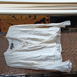 Lulu's white long sleeve blouse size S